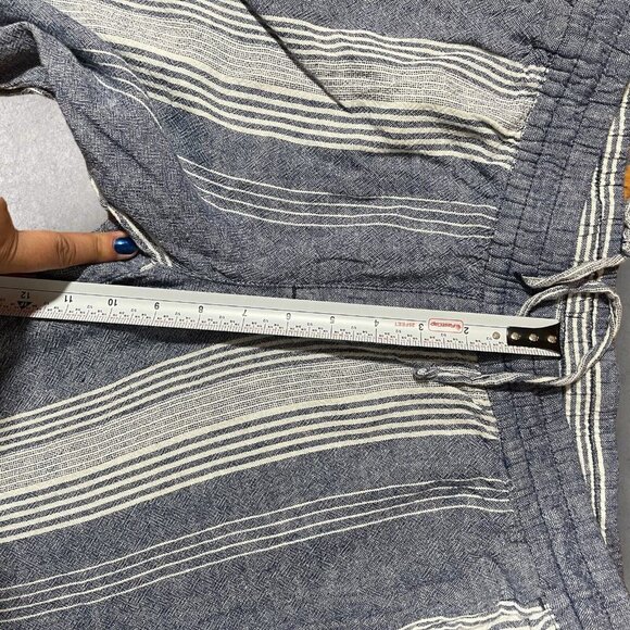 Old Navy‎ Linen Blend Pants Women's Small Pull On Casual Beach Summer Striped - Picture 5 of 12